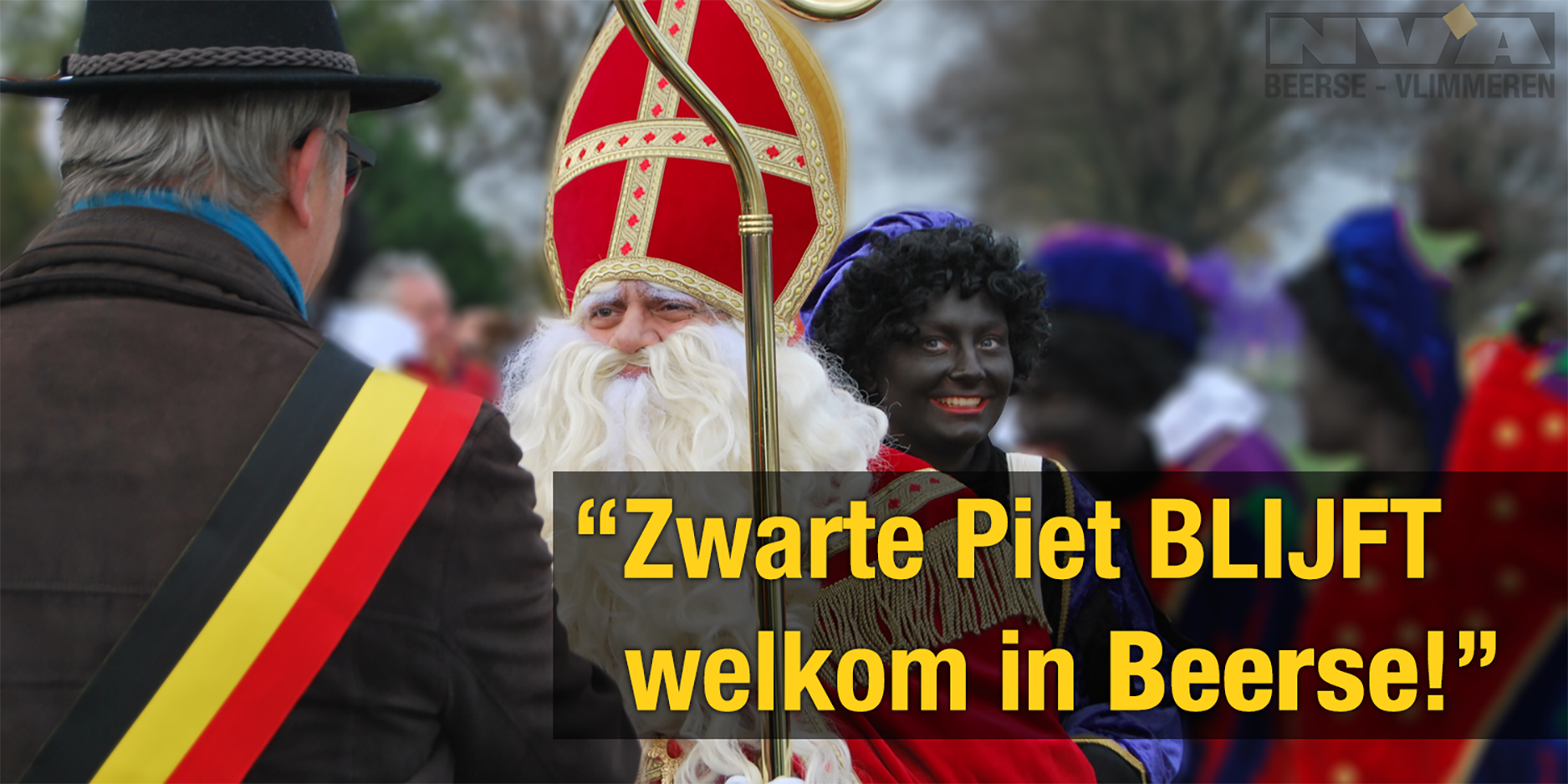 Tradities Vlaams Beerse - Vlimmeren, zwarte piet blijft welkom met Sinterklaas